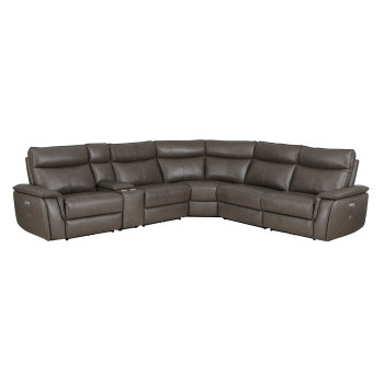 8259RFDB*6SCPWH 6-Piece Modular Power Reclining Sectional with Power Headrests