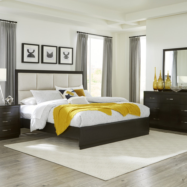 1575-1*4 4PC SETS Queen Platform Bed