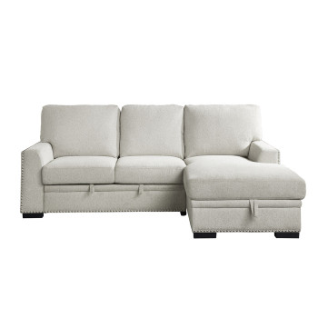 9468BE*2RC2L 2-Piece Sectional with Pull-out Bed and Right Chaise with Hidden Storage