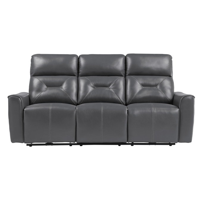9446GY-3PW Power Double Reclining Sofa with USB ports