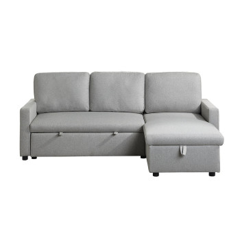 9359GRY*SC 2-Piece Reversible Sectional with Pull-out Bed and Hidden Storage