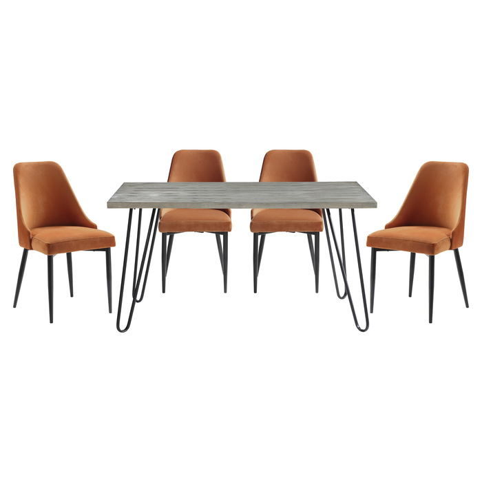 5817-60*5RN 5PC SETS Dining Table + 4 Side Chairs