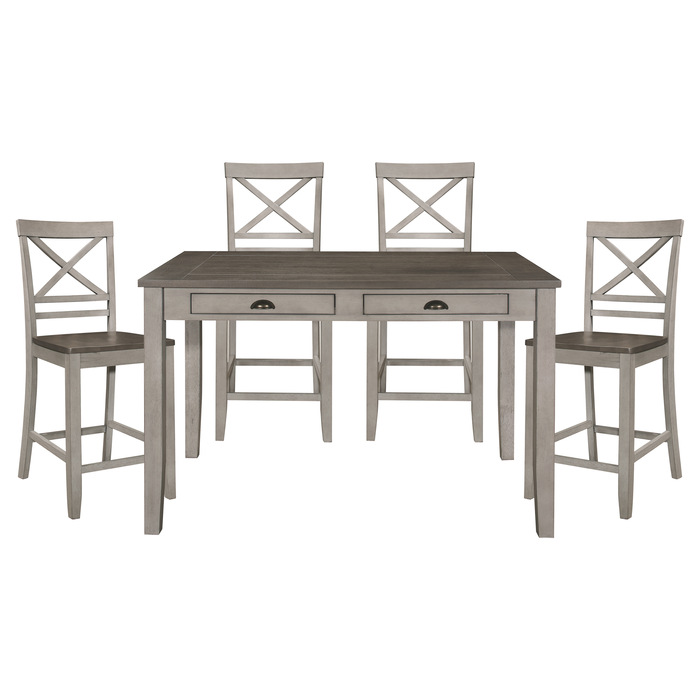 5803RF-36*5 5PC SETS Counter Height Chair + 4 Chairs