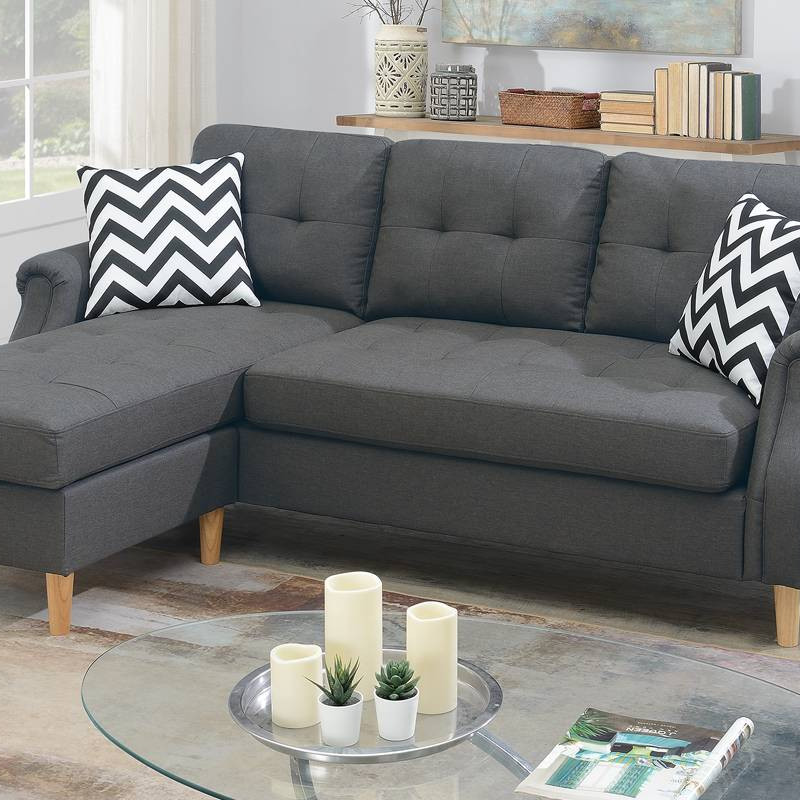 F6459 REVERSIBLE SECTIONAL W/2 ACCENT PILLOW
