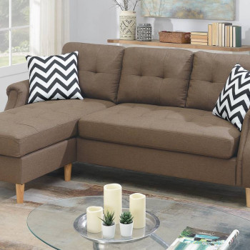 F6458 REVERSIBLE SECTIONAL W/2 ACCENT PILLOW