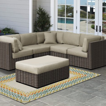 Bellanova 5pc Sectional Sectional Sunbrella Fabric 3yr Warranty