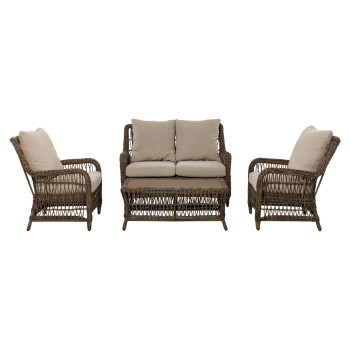 Bari 4pc Seating Set with Love Seat Glider 3yr Warranty