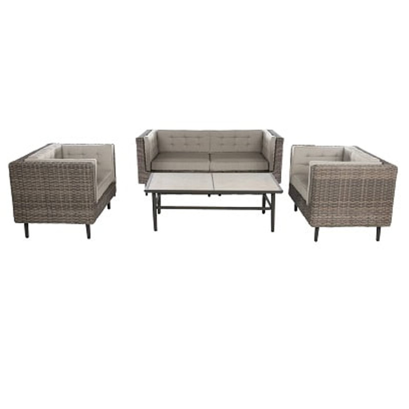 Cabo 4pc Seating Set Sunbrella Fabric Cast Ash