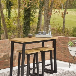 Town Wood 3pc Outdoor Counter Table Set