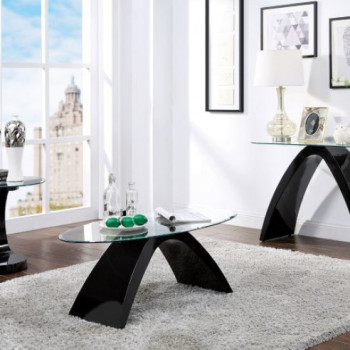 FOA4042BK-3PK 3PC SETS NAHARA COFFEE TABLE + END TABLE + SOFA TABLE