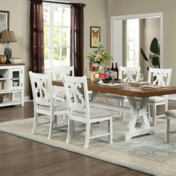 CM3417T-7PC 7PC SETS AULETTA DINING TABLE + 6 CHAIRS