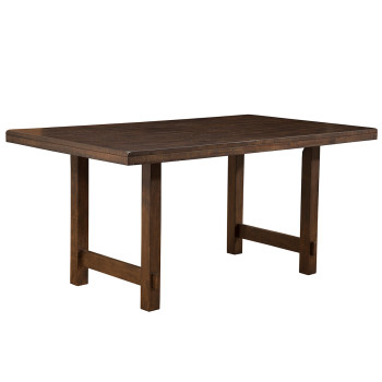 2929 Alpine Furniture 2929-01 Emery 64" Dining Table Distressed Walnut Finish