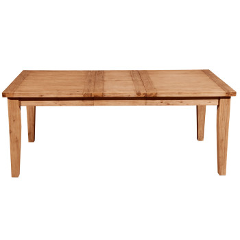 8812 Alpine Furniture 8812-01 Aspen Extension Dining Table Butterfly Leaf Iron Brush Natural