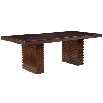6084 Alpine Furniture 6084-01 Trulinea 66" Extension Dining Table Dark Espresso Finish