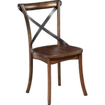 5672 Alpine Furniture 5672-02 Arendal Dining Chair Burnished Dark Oak Finish Rubberwood