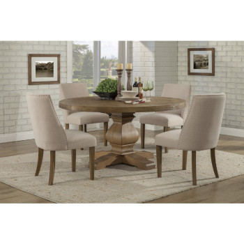 2668 Alpine Furniture 2668-25 Kensington 5PC SETS Dining Table + 4 Chairs