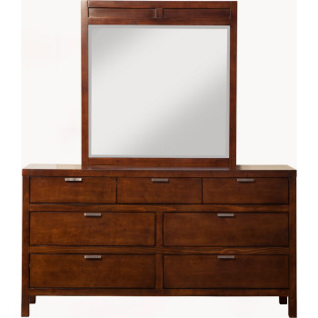 JR Alpine Furniture JR-03 Carmel 7 Drawer Dresser Cappuccino Finish