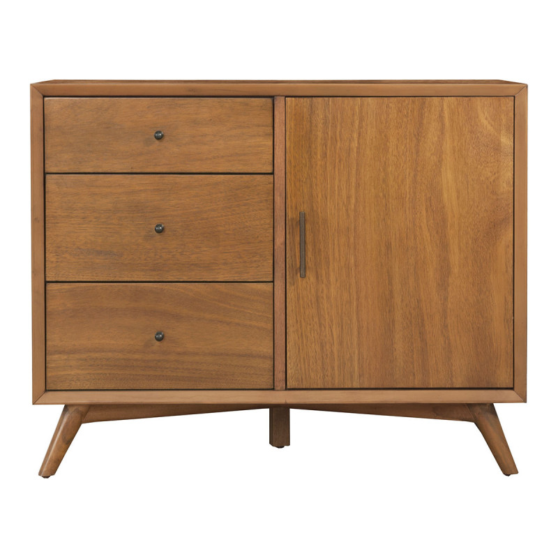 966 Alpine Furniture 966-14 Flynn Accent Cabinet Acorn Brown Finish
