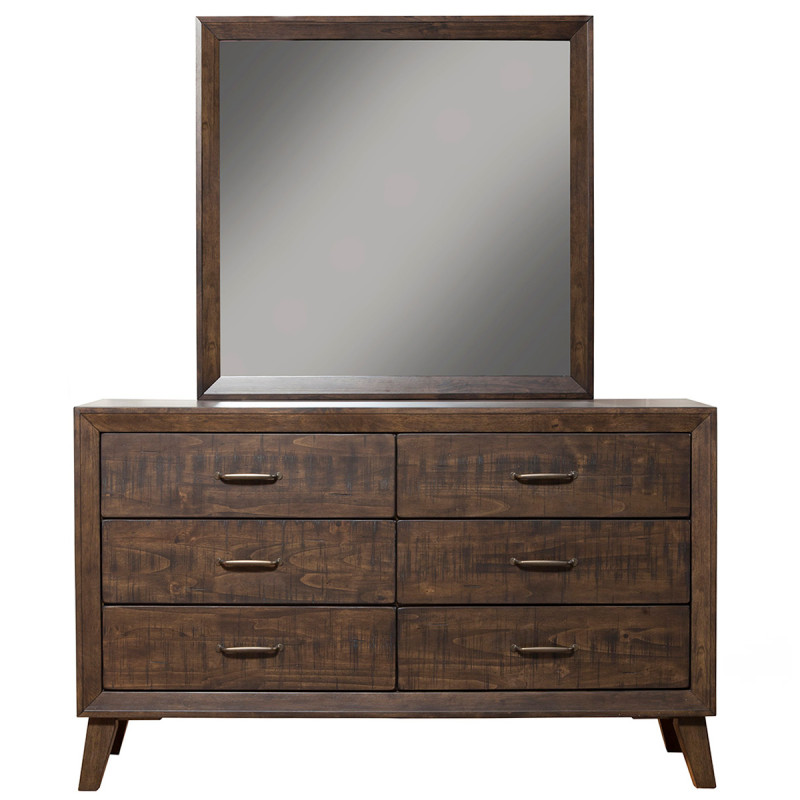 5074 Alpine Furniture 5074-06 Alcott Mirror Tobacco Finish