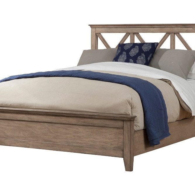 1055 Alpine Furniture 1055-08F Potter Full Panel Bed French Truffle Finish