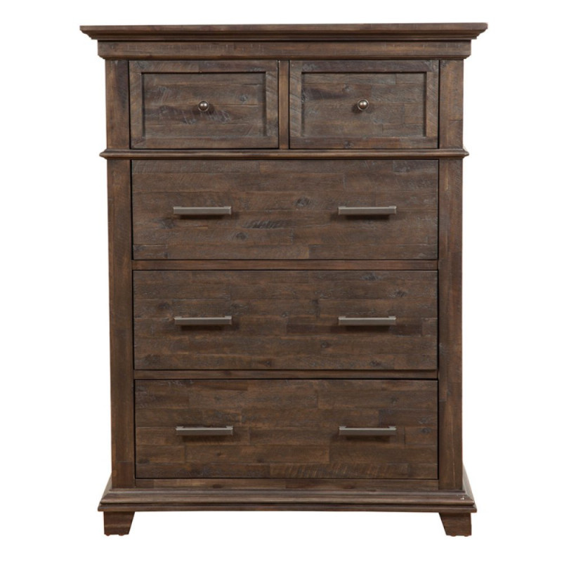 1468 Newberry 5 Drawer Chest in Salvaged Grey Finish