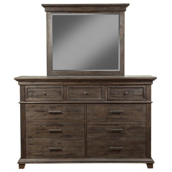 1468 Newberry Mirror in Salvaged Grey Finish
