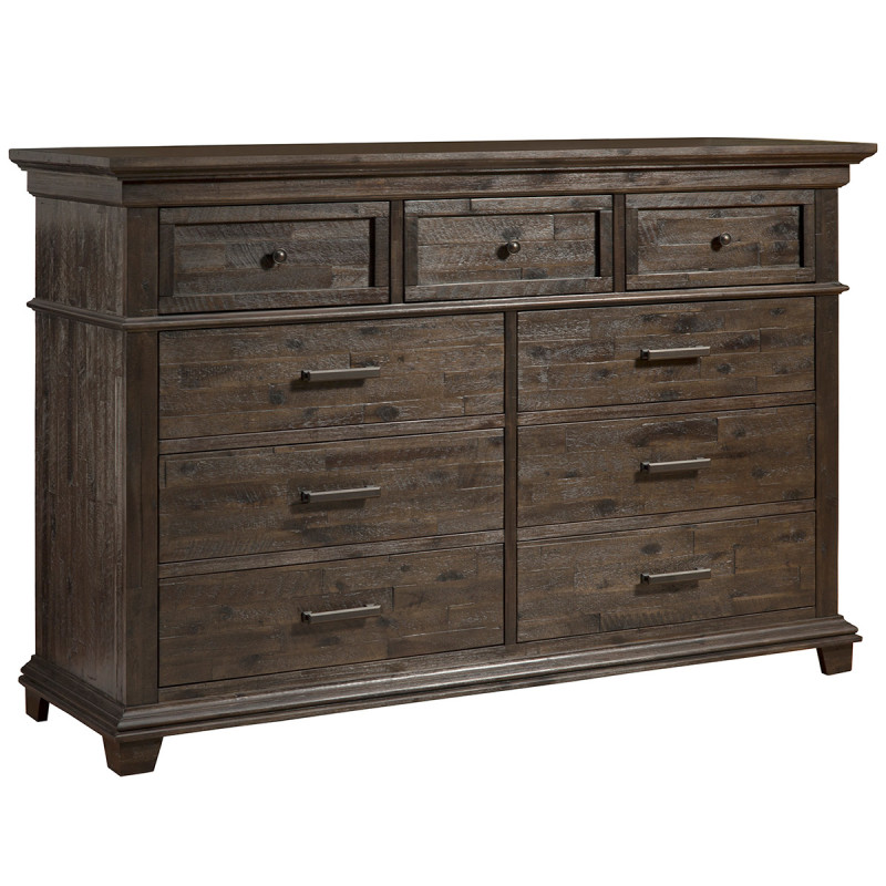 1468 Newberry 9 Drawer Dresser in Salvaged Grey Finish