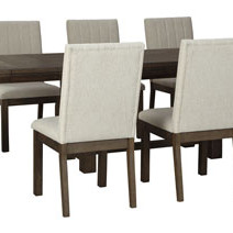 D748 Dellbeck 9PC SETS RECT Dining Room EXT Table + 8 Side Chairs