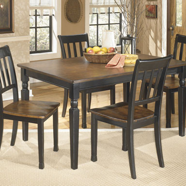 D580 Owingsville 5PC SETS Rectangular Dining Room Table + 4 Side Chairs