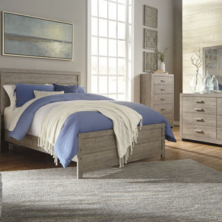 B070 4PC SETS Queen Panel Bed