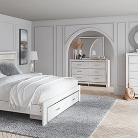 B2640 5PC SETS King Panel Storage Bed