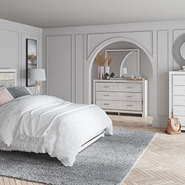 B2640 4PC SETS Queen Panel Bed