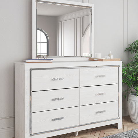 B2640-31-36 Dresser + Bedroom Mirror