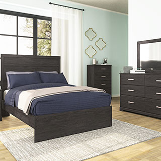 B2589 4PC SETS Full Panel Bed