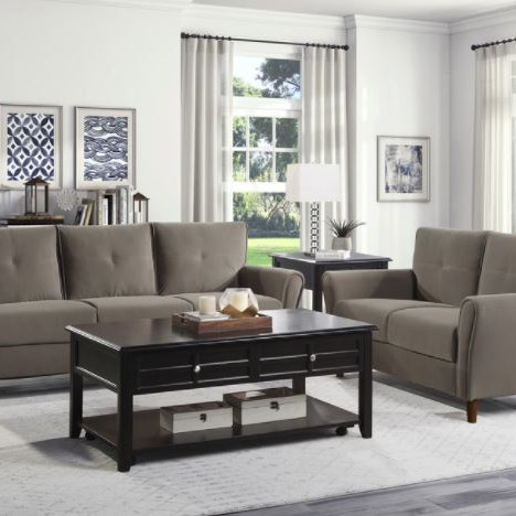 9348BRW*2 2PC SETS Sofa + Love Seat