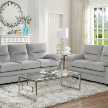 9328GY*2 2PC SETS Sofa + Love Seat