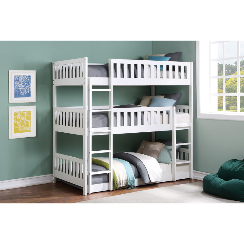 B2053TTTW-1* Triple Bunk Bed