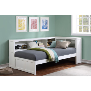 B2053BCW-1BC* Twin Bookcase Corner Bed
