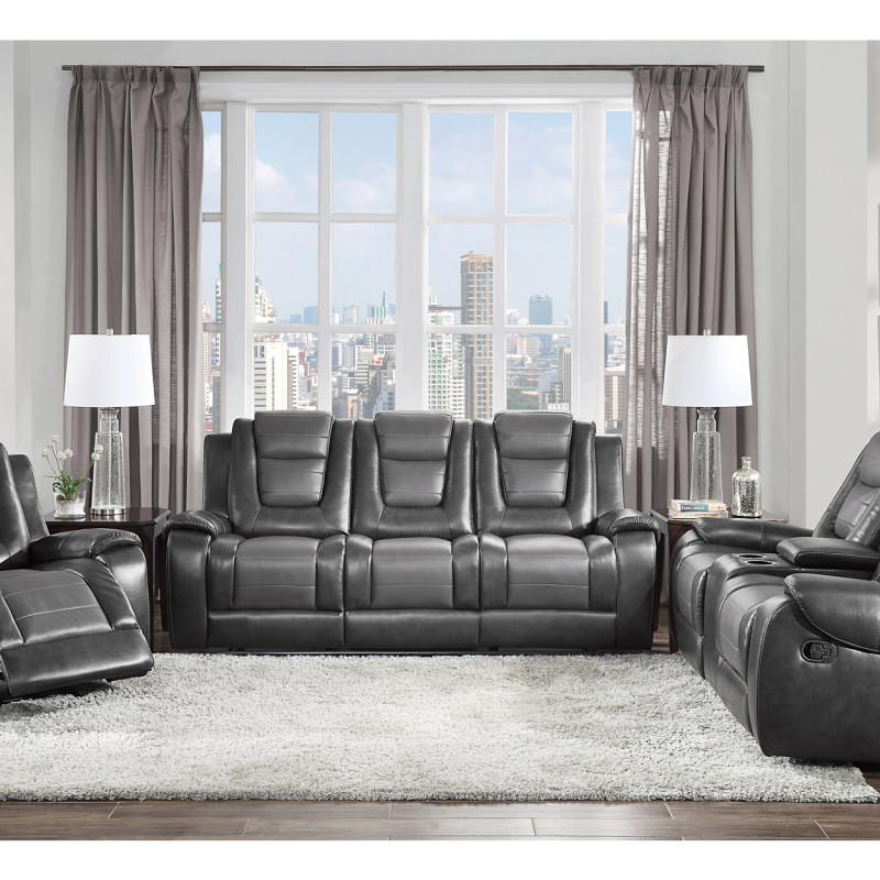 9470GY*3 3PC SETS Sofa + Love Seat + Chair