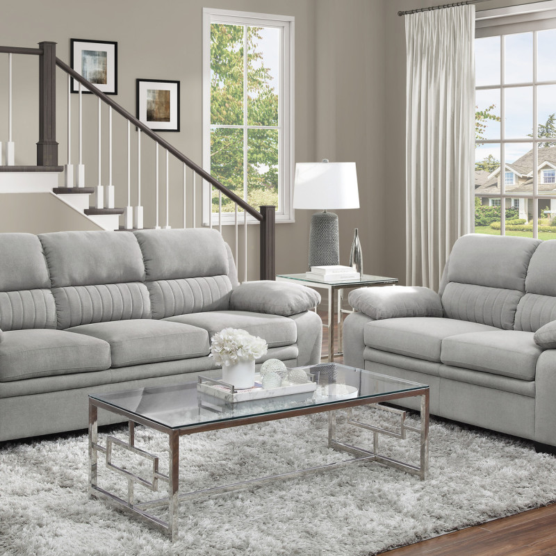 9333GY*2 2PC SETS Sofa + Love Seat