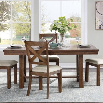 5808-68*5 5PC SETS Dining Table + 4 Side Chairs