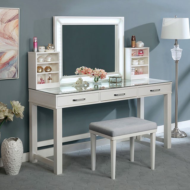 FOA-DK5685WH STEPHANIE VANITY SET