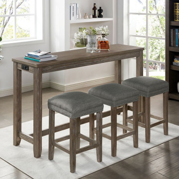 CM3474GY-PT-4PK CAERLEON 4 PC. COUNTER HT. DINING SET