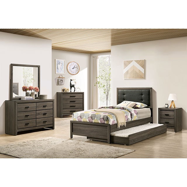 FOA7927T+TR-5PC 5PC SETS ROANNE Twin Bed TRUNDLE