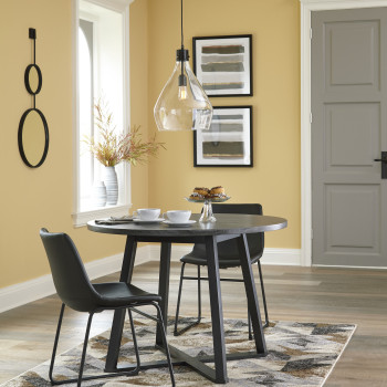 D372-16-06(2) 3PC SETS Round Dining Room Table + 2 Side Chairs