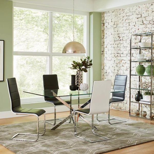 107931-S5 5PC SETS DINING TABLE + 4 SIDE CHAIRS