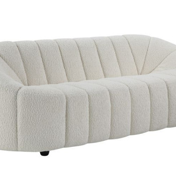 Osmash Sofa, White Teddy Sherpa - LV00229