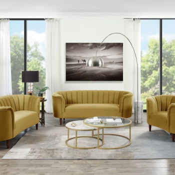 LV00163-2PC 2PC SETS Millephri Sofa + Loveseat