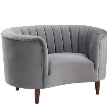 Millephri Chair, Gray Velvet - LV00168