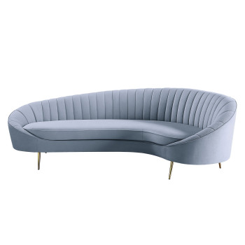 Ballard Sofa w/2 Pillows, Light Gray Velvet - LV00204